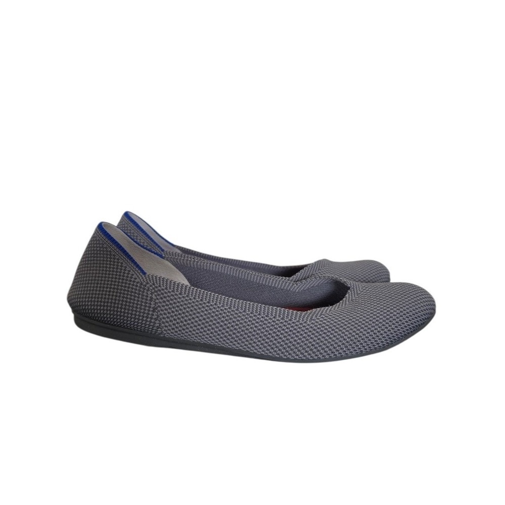 Rothy's Almond Toe Gray Minimalist Quiet Luxury Cottagecore Ballet Flats sz 7